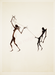 Druckgrafik Einzelmotiv „Paar mit Schere“ 2013 | 153 x 110 cm